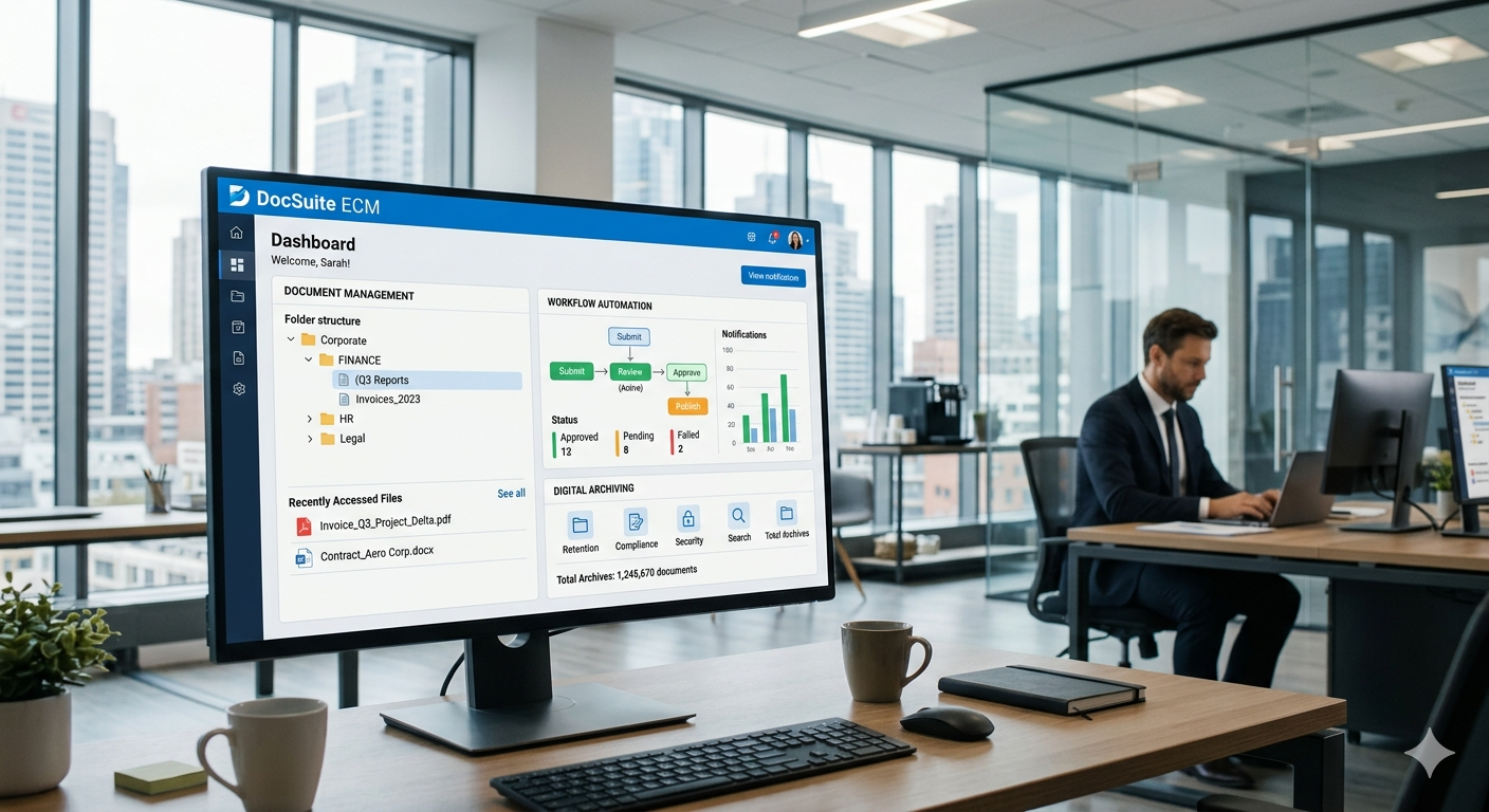 دليل التحول الرقمي الشامل: كيف يعيد برنامج DocSuite ECM تشكيل إدارة الشركات؟ - فكرة للبرمجيات